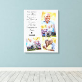 大理石モダン記念写真コラージュ記念碑 キャンバスプリント (インサイチュ (ウッドフロア))