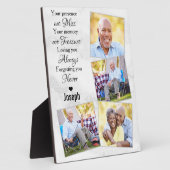 大理石モダン記念写真コラージュ記念碑 フォトプラーク (側面)