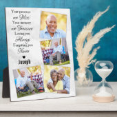 大理石モダン記念写真コラージュ記念碑 フォトプラーク (側面)