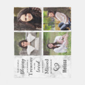 大理石モダン記念物形写真コラージュ フリースブランケット (正面)