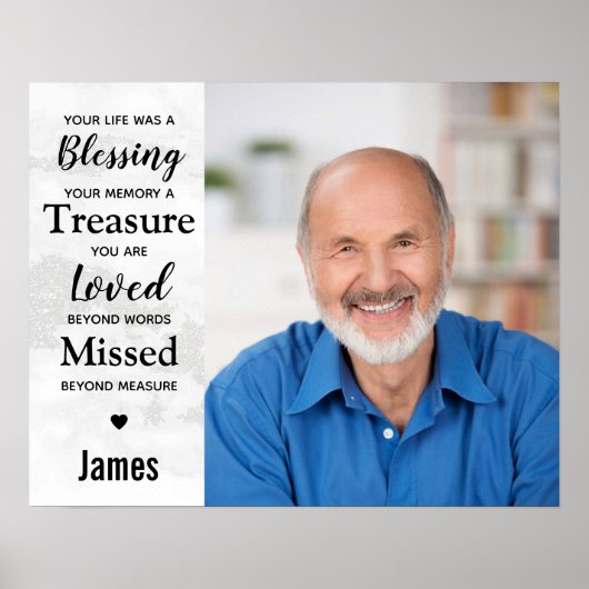 大理石モダン記念記念記念記念Keepsake写真 ポスター (正面)