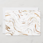 大理石モダン金ゴールドクロスフォトコミュニオンありがとう サンキューカード (裏面)