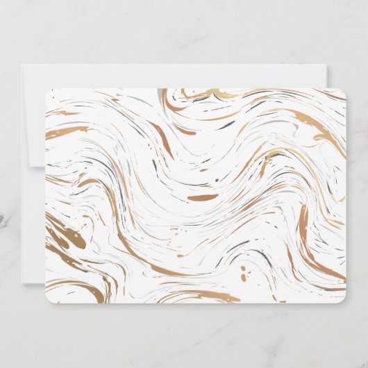 大理石モダン金ゴールドクロスフォトコミュニオンありがとう サンキューカード (裏面)