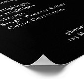 大理石モダン金ゴールドサロン価格表 ポスター (角)