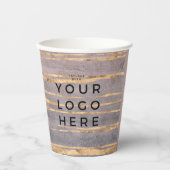 大理石モダン金ゴールドロゴジェムストーンインテリアデザイナー 紙コップ (正面)
