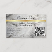 大理石モダン金ゴールド名刺1005BCG 名刺 (裏面)