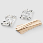 大理石モダン金ゴールド幾何学的結婚式 プログラム ハンドファン (組立なし)