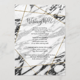 大理石モダン金ゴールド幾何学願い井戸 招待状