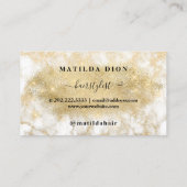 大理石モダン金ゴールド 名刺 (裏面)