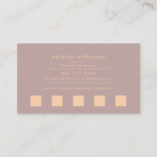 大理石モダン金箔ジェムストーンインテリアデザイナー ロイヤリティカード (裏面)