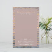 大理石モダン金箔ジェムストーンインテリアデザイナー 便箋 (スタンド正面)