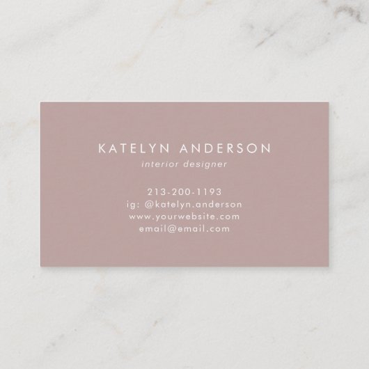 大理石モダン金箔ジェムストーンインテリアデザイナー 名刺 (裏面)