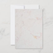 大理石モダン銅斜結婚断 出欠カード (裏面)