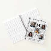 大理石モダン5フォトバジェット葬儀GuestBook ノートブック (内部)