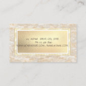 大理石モダン、フレームジュエリーデザイナ 名刺 (裏面)
