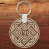 大理石モノグラムのオーナメントキーチェーン キーホルダー (正面)