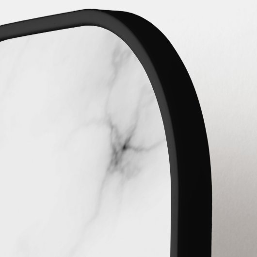 大理石モノグラムイニシャル名ビジネスロゴ ピックルボールラケット (左詳細)