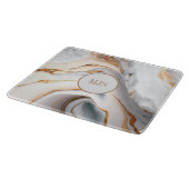 大理石モノグラムガラス カッティングボード (角)