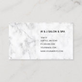 大理石モノグラムスタイリッシュファッション 名刺 (裏面)