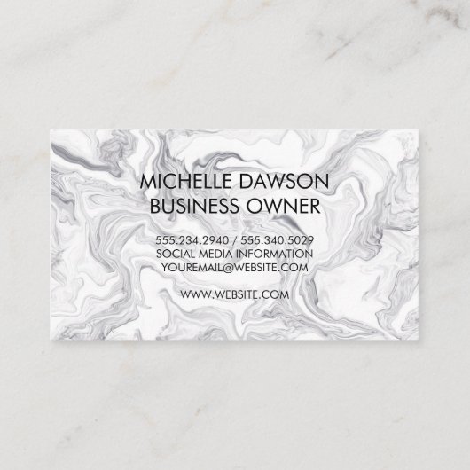 大理石モノグラムストライプズの名刺 名刺 (裏面)