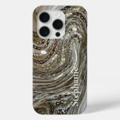 大理石モノグラムフェスティバル金ゴールド銀グリッターグロー Case-Mate iPhoneケース (裏面)