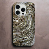 大理石モノグラムフェスティバル金ゴールド銀グリッターグロー Case-Mate iPhoneケース