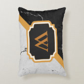 大理石モノグラム アクセントクッション (正面(垂直))