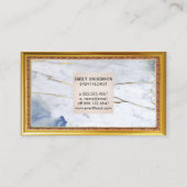 大理石モノグラム |アンティークフレーム名刺 名刺 (裏面)