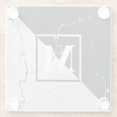 大理石モノグラム ガラスコースター (裏面)