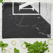 大理石モノグラム キッチンタオル (折り畳み)