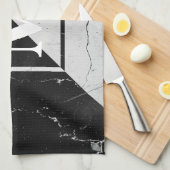 大理石モノグラム キッチンタオル (四つ折り)