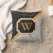 大理石モノグラム クッション (ブランケット)