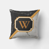 大理石モノグラム クッション (裏面)