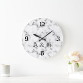 大理石モノグラム ラージ壁時計 (ホーム)