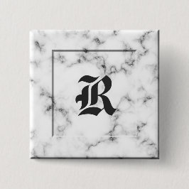 大理石モノグラム 缶バッジ