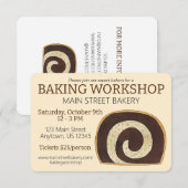 大理石ライ麦パン ジューイッシュベーカリー　パン教室 招待状 (正面/裏面)