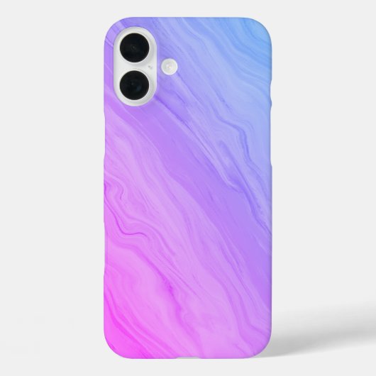 大理石ラグジュアリー – 青と紫のグラデーション Case-Mate iPhoneケース (裏面)