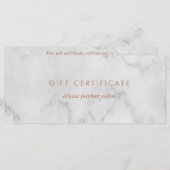 大理石ルックギフト証明書 (正面/裏面)
