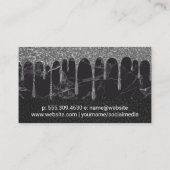 大理石レザー |ミキサー |グリッタードリップつや消し 名刺 (裏面)