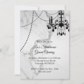 大理石レストラングランドオープニングとシャンデリア 招待状 (正面)