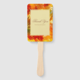 大理石レッド、オレンジ、金ゴールド、黄色の大理石 ハンドファン