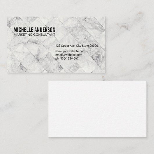 大理石レンガの背景 名刺 (正面/裏面)