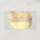 大理石レンガ |ブラシ金ゴールド 名刺 (裏面)