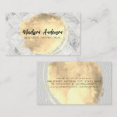 大理石レンガ |ブラシ金ゴールド 名刺 (正面/裏面)