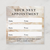 大理石ロエレガントゴカスタムスクエアアポイントメントカード 予約カード (正面)