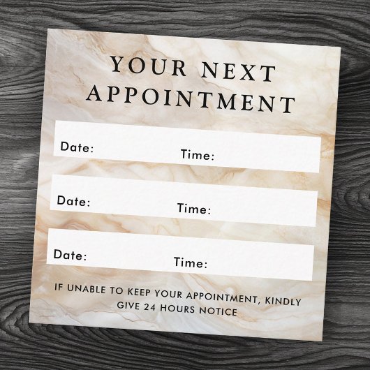 大理石ロエレガントゴカスタムスクエアアポイントメントカード 予約カード