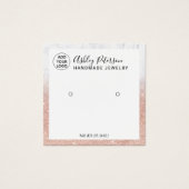 大理石ロゴバラ金ゴールドグリッタースタッドイヤリングディスプレイ (正面)