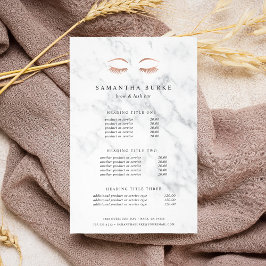 大理石ローズゴールド まつげ＆眉毛 プライス＆サービス チラシ