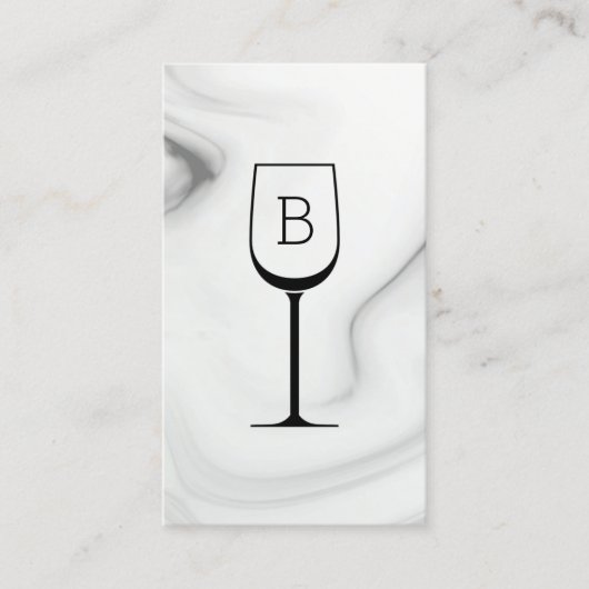大理石ワインバーテンダーソムリエビジネスカード 名刺 (正面)