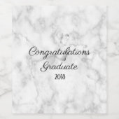 大理石ワインラベル |卒業式おめでとうございます ワインラベル (シングルラベル)